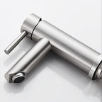 Modern Silver Washbasin Mixer Single Lever Bathroom Faucet with Lever Handle