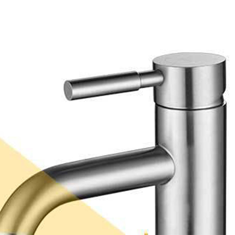 Modern Silver Washbasin Mixer Single Lever Bathroom Faucet with Lever Handle