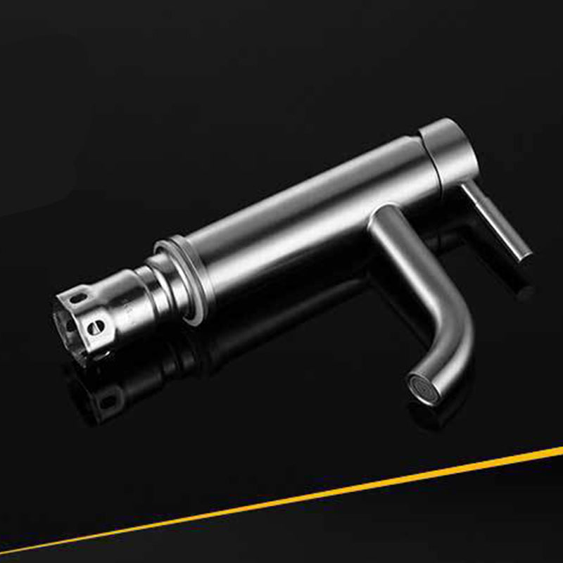 Modern Silver Washbasin Mixer Single Lever Bathroom Faucet with Lever Handle