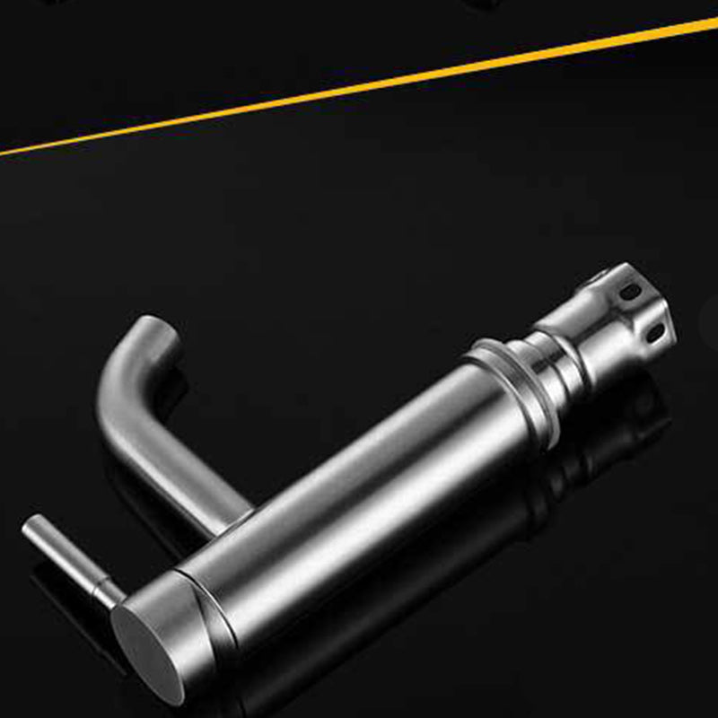 Modern Silver Washbasin Mixer Single Lever Bathroom Faucet with Lever Handle