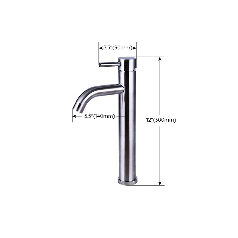 Modern Silver Washbasin Mixer Single Lever Bathroom Faucet with Lever Handle