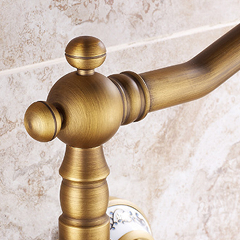 Wall-mounted fitting Glam Style Bathroom tap with 2 handles