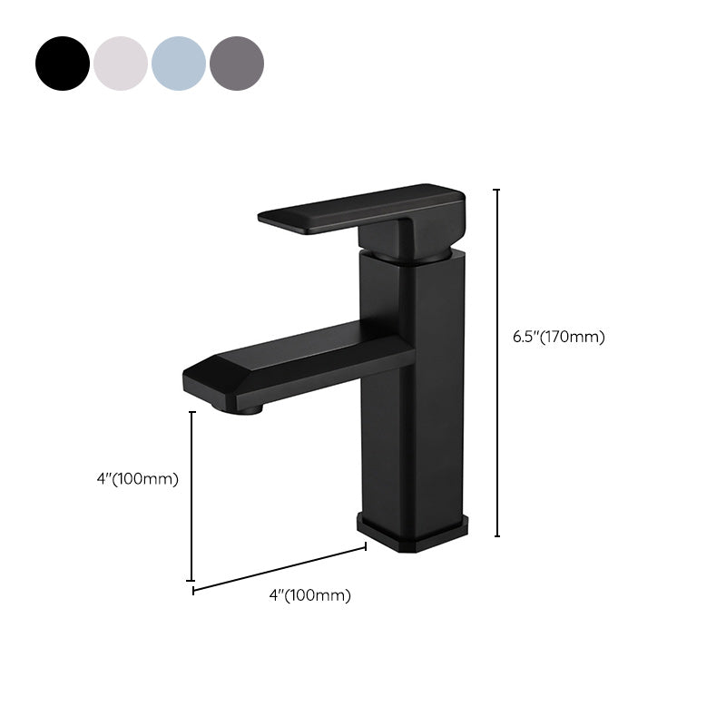 Single Hole Faucet 6.69" H Modern Low Arc Bathroom Faucet