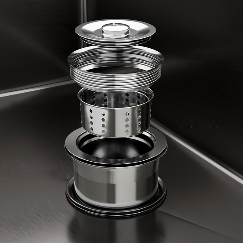 Contemporary Sink Set Stainless Steel Friction Resistant Sink Set for the Kitchen