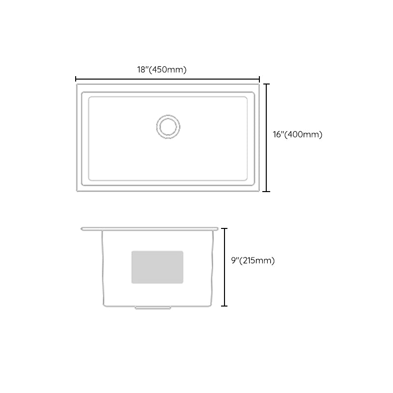 Contemporary Sink Set Stainless Steel Friction Resistant Sink Set for the Kitchen