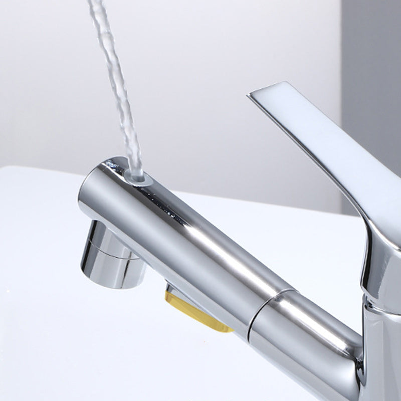 Modern Sink Faucet Uniform Color Metal Sink Bathroom Faucet