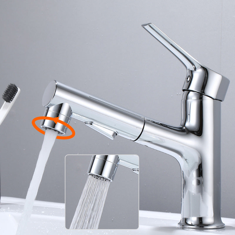 Modern Sink Faucet Uniform Color Metal Sink Bathroom Faucet