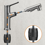 Modern Sink Faucet Uniform Color Metal Sink Bathroom Faucet