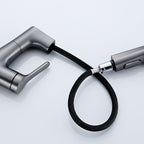 Contemporary Style Center Sink Faucets Lever Handles Faucets for Bathroom