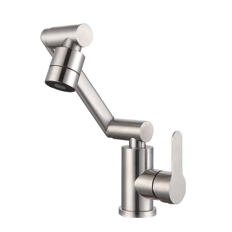 Swivel Spout Bathroom Faucet Single Hole Basin Faucet with Lever Handle