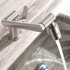 Swivel Spout Bathroom Faucet Single Hole Basin Faucet with Lever Handle