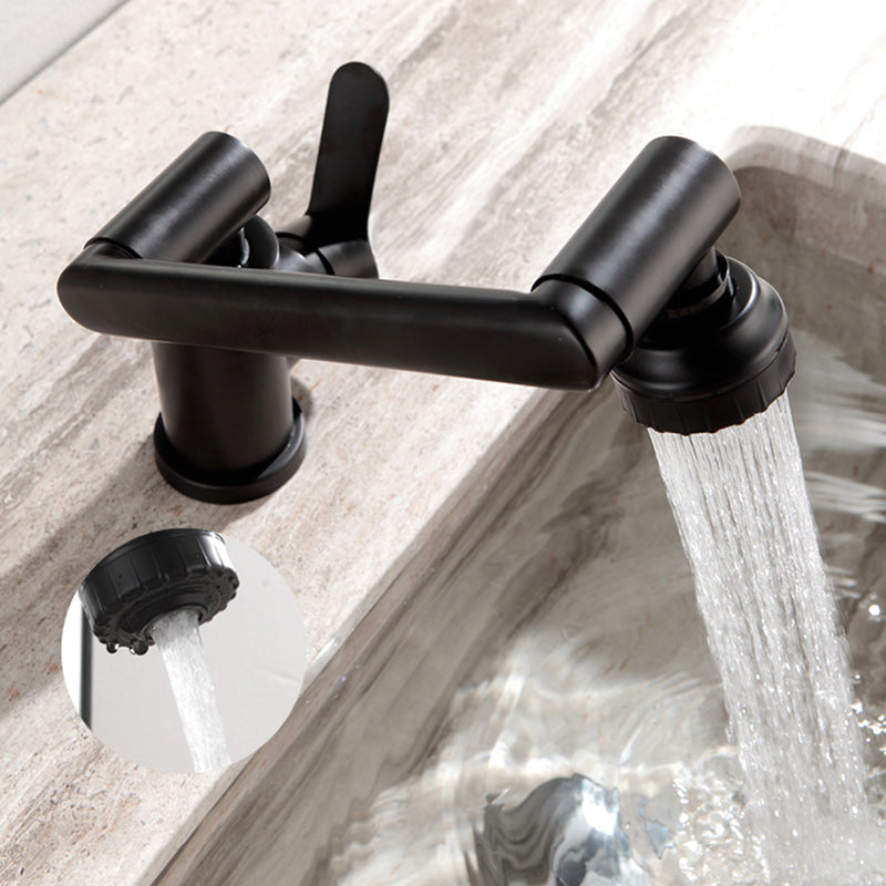 Swivel Spout Bathroom Faucet Single Hole Basin Faucet with Lever Handle