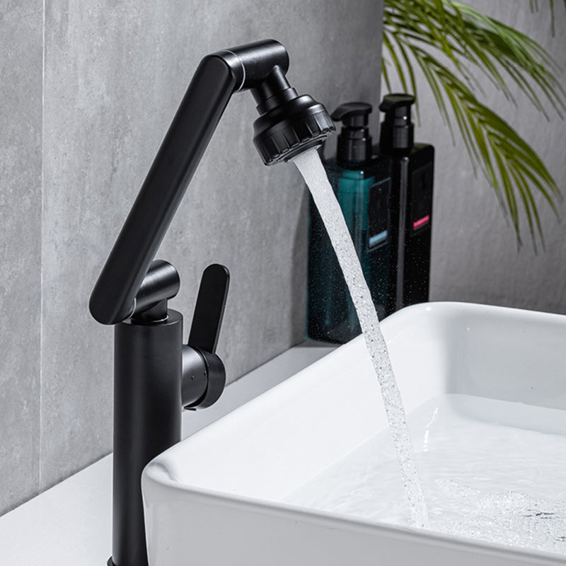 Swivel Spout Bathroom Faucet Single Hole Basin Faucet with Lever Handle