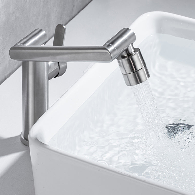 Swivel Spout Bathroom Faucet Single Hole Basin Faucet with Lever Handle