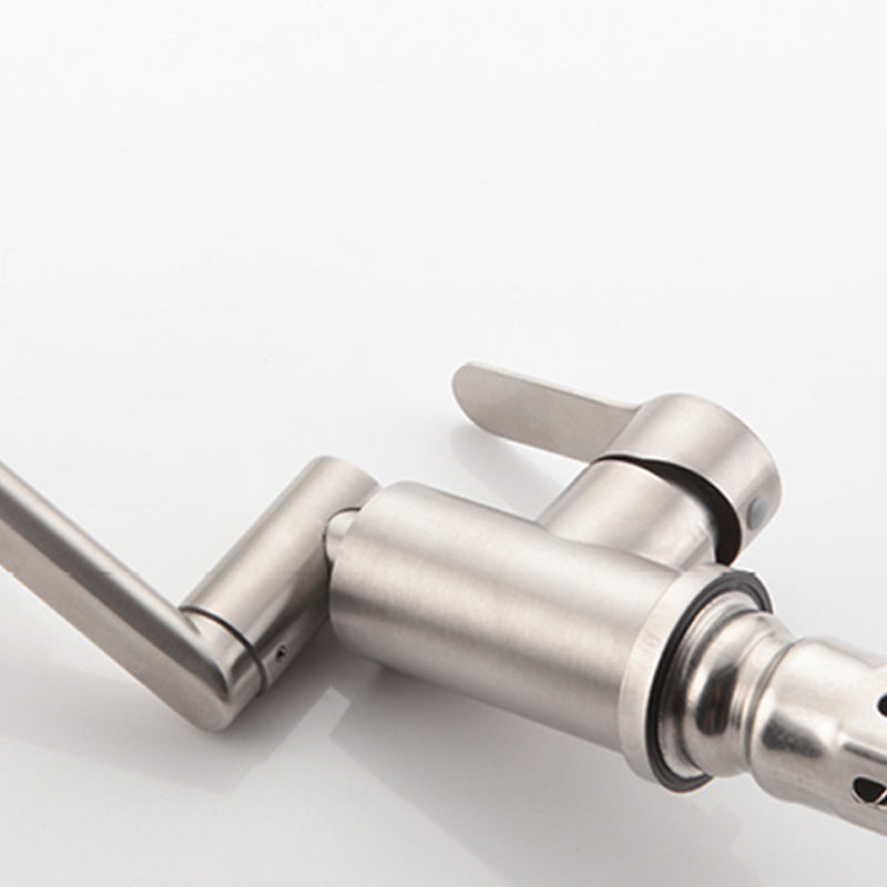 Swivel Spout Bathroom Faucet Single Hole Basin Faucet with Lever Handle