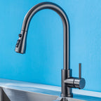 Modern Style Extendable Sink Faucet Single Handle Stainless Steel Sink Faucet