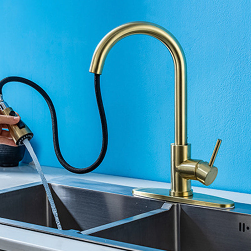 Modern Style Extendable Sink Faucet Single Handle Stainless Steel Sink Faucet