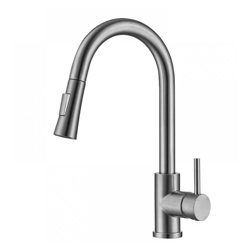 Modern Style Extendable Sink Faucet Single Handle Stainless Steel Sink Faucet