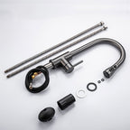 Modern Style Extendable Sink Faucet Single Handle Stainless Steel Sink Faucet