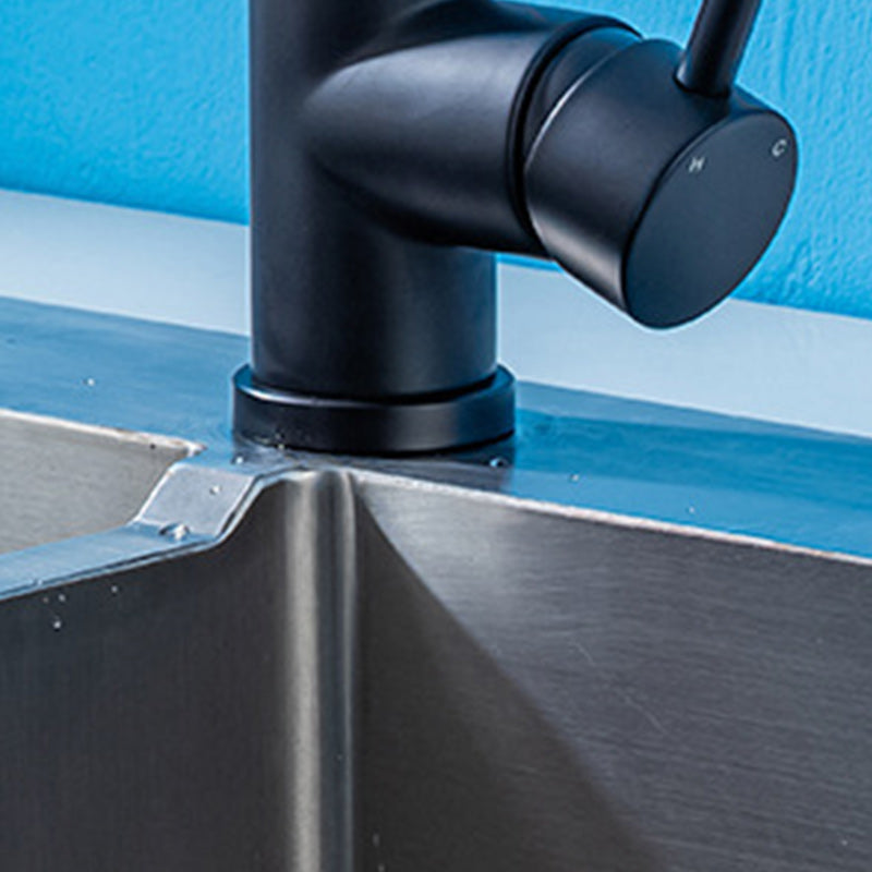 Modern Style Extendable Sink Faucet Single Handle Stainless Steel Sink Faucet
