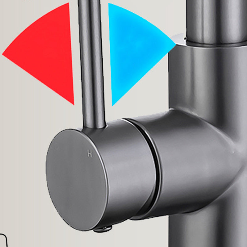 Modern Style Extendable Sink Faucet Single Handle Stainless Steel Sink Faucet