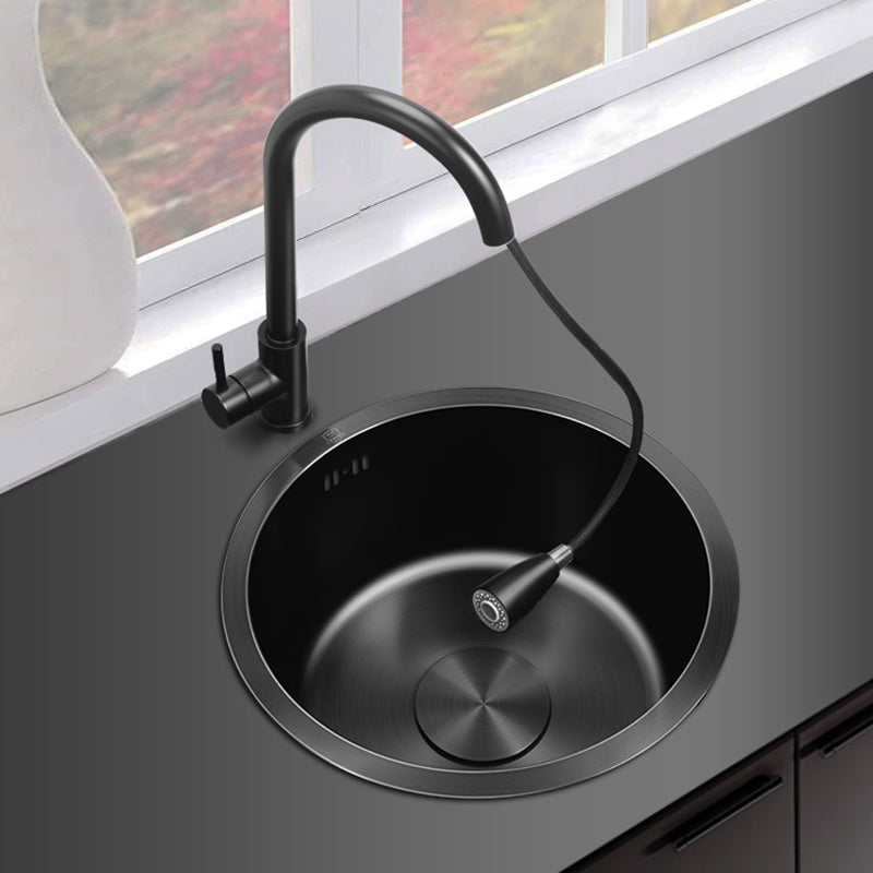 Classic Round Sink Stainless Steel Built-in Sink Non-Slip Round Basin for the Kitchen