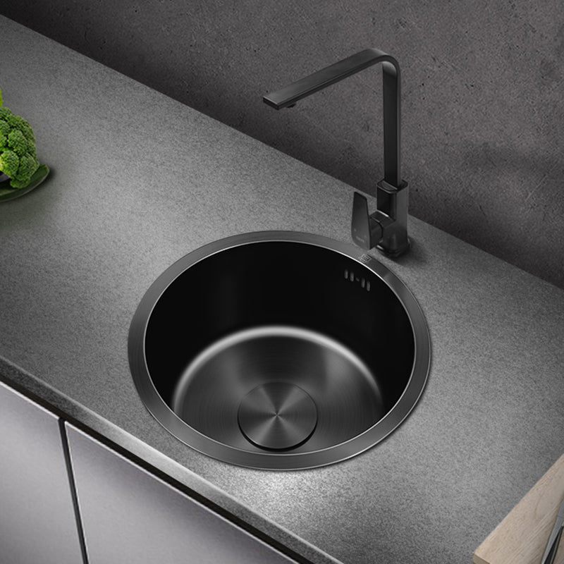 Classic Round Sink Stainless Steel Built-in Sink Non-Slip Round Basin for the Kitchen