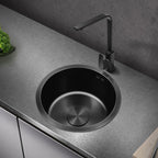 Classic Round Wash Basin Stainless Steel Built-in Basin Non-slip Round Basin for the Kitchen
