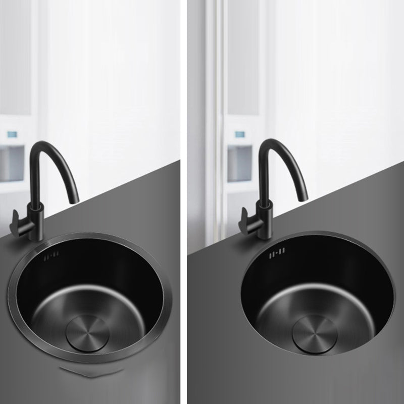 Classic Round Sink Stainless Steel Built-in Sink Non-Slip Round Basin for the Kitchen