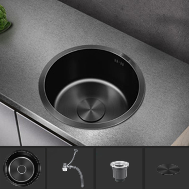 Classic Round Sink Stainless Steel Built-in Sink Non-Slip Round Basin for the Kitchen
