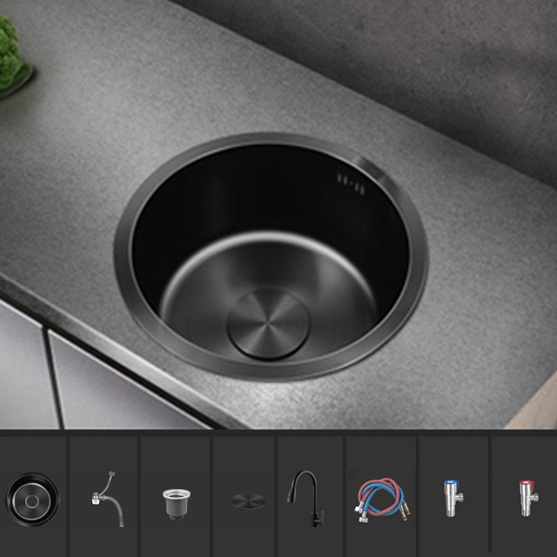 Classic Round Sink Stainless Steel Built-in Sink Non-Slip Round Basin for the Kitchen