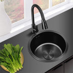 Classic Round Sink Stainless Steel Built-in Sink Non-Slip Round Basin for the Kitchen
