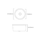 Classic Round Wash Basin Stainless Steel Built-in Basin Non-slip Round Basin for the Kitchen