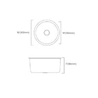 Classic Round Sink Stainless Steel Built-in Sink Non-Slip Round Basin for the Kitchen