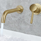 Industrial bathroom faucet brass lever handles 2-hole faucets wall-mounted faucet