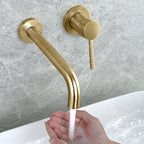 Industrial bathroom faucet brass lever handles 2-hole faucets wall-mounted faucet