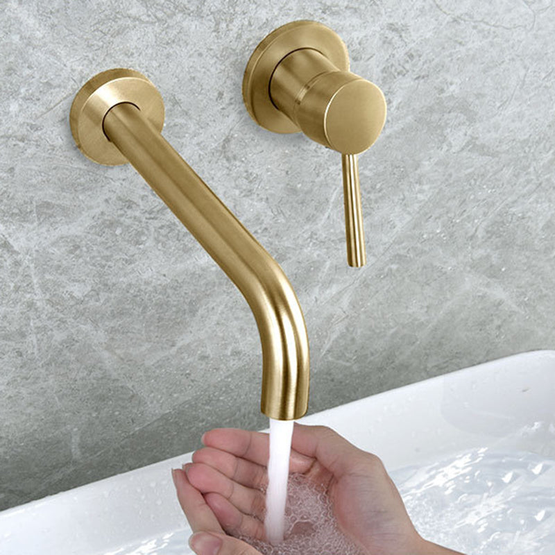 Industrial bathroom faucet brass lever handles 2-hole faucets wall-mounted faucet