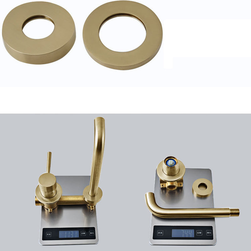 Industrial bathroom faucet brass lever handles 2-hole faucets wall-mounted faucet