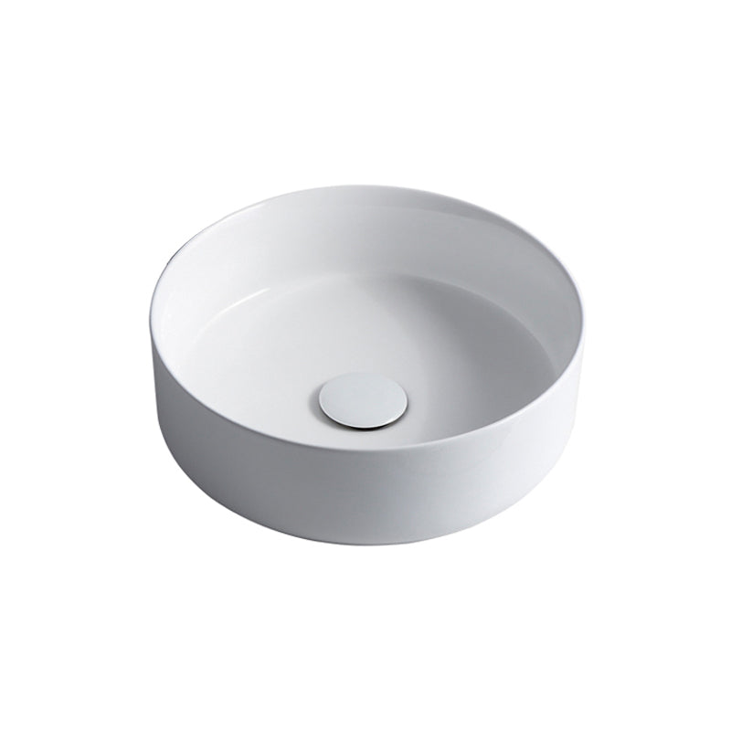 Modern Sink Ceramic Solid Color Round Sink