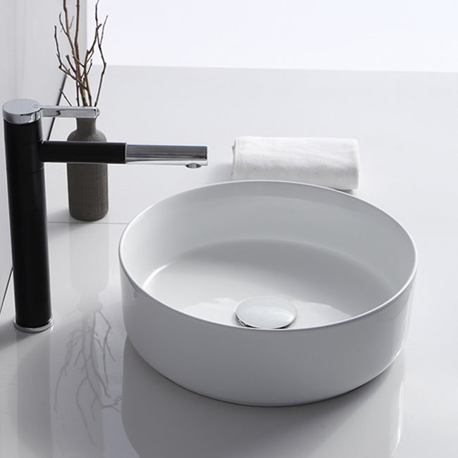 Modern Sink Ceramic Solid Color Round Sink