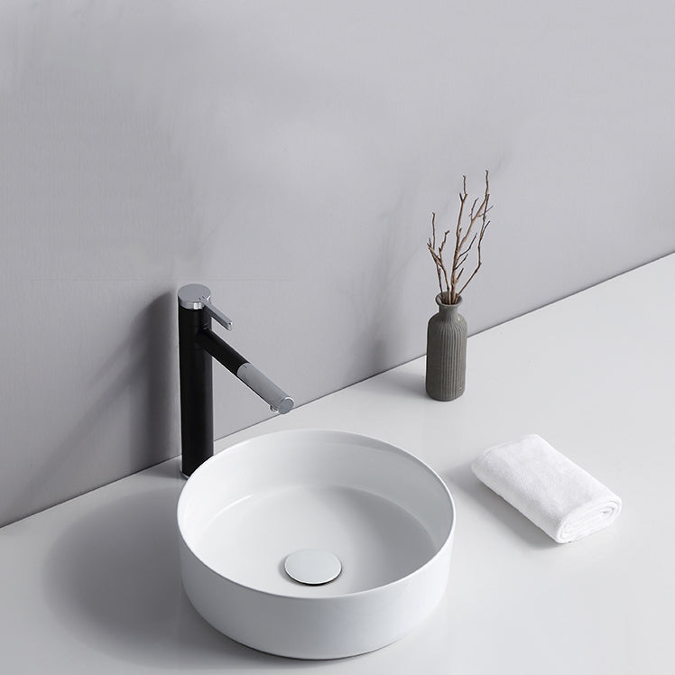 Modern Sink Ceramic Solid Color Round Sink