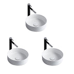 Modern Sink Ceramic Solid Color Round Sink