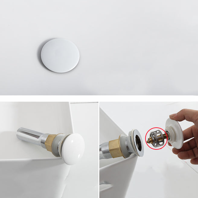 Modern Sink Ceramic Solid Color Round Sink