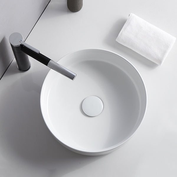 Modern Sink Ceramic Solid Color Round Sink