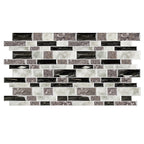 12"x 12" Resin Mosaic Tiles Square Self-Adhesive Tiles for Backsplash & Wall Tile