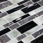 12"x 12" Resin Mosaic Tiles Square Self-Adhesive Tiles for Backsplash & Wall Tile