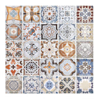 12"x 12" Resin Mosaic Tiles Square Self-Adhesive Tiles for Backsplash & Wall Tile