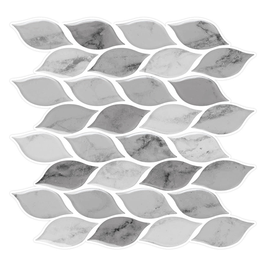 12"x 12" Resin Mosaic Tiles Square Self-Adhesive Tiles for Backsplash & Wall Tile