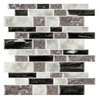 12"x 12" Resin Mosaic Tiles Square Self-Adhesive Tiles for Backsplash & Wall Tile