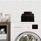 12"x 12" Resin Mosaic Tiles Square Self-Adhesive Tiles for Backsplash & Wall Tile